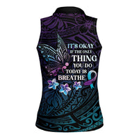 Polynesia Suicide Prevention Awareness Women Sleeveless Polo Shirt Keep Going The World Needs You LT05 - Polynesian Pride