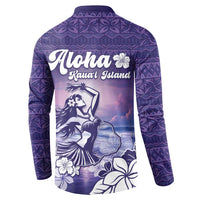 Aloha Hawaii Kauai Island Button Sweatshirt Hula Till You Drop