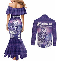 Aloha Hawaii Kauai Island Couples Matching Mermaid Dress and Long Sleeve Button Shirt Hula Till You Drop LT05 - Polynesian Pride