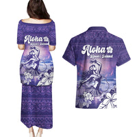 Aloha Hawaii Kauai Island Couples Matching Puletasi and Hawaiian Shirt Hula Till You Drop LT05 - Polynesian Pride