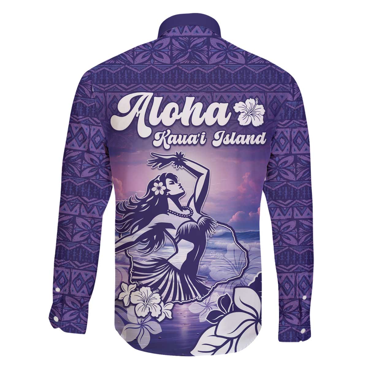 Aloha Hawaii Kauai Island Family Matching Off Shoulder Short Dress and Hawaiian Shirt Hula Till You Drop LT05 - Polynesian Pride