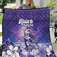 Aloha Hawaii Kauai Island Quilt Hula Till You Drop LT05 Purple - Polynesian Pride