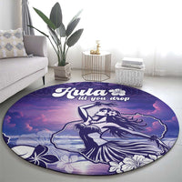 Aloha Hawaii Kauai Island Round Carpet Hula Till You Drop LT05 - Polynesian Pride