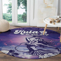 Aloha Hawaii Kauai Island Round Carpet Hula Till You Drop LT05 - Polynesian Pride