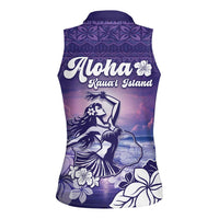 Aloha Hawaii Kauai Island Women Sleeveless Polo Shirt Hula Till You Drop LT05 - Polynesian Pride