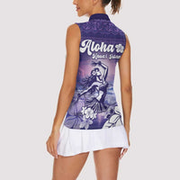 Aloha Hawaii Kauai Island Women Sleeveless Polo Shirt Hula Till You Drop LT05 - Polynesian Pride