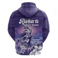 Aloha Hawaii Kauai Island Zip Hoodie Hula Till You Drop LT05 - Polynesian Pride