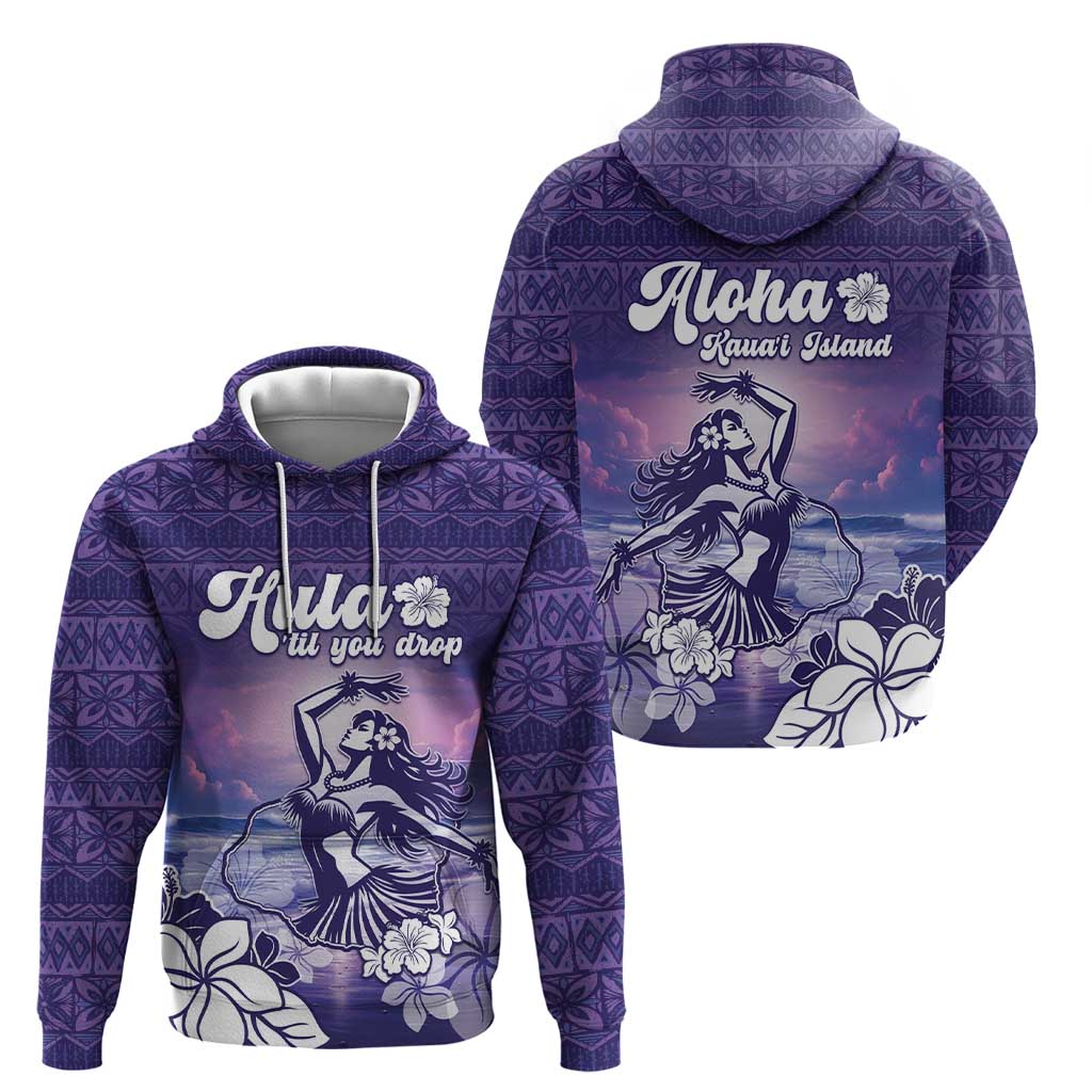 Aloha Hawaii Kauai Island Zip Hoodie Hula Till You Drop LT05 - Polynesian Pride