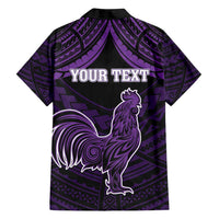 Personalised Hawaii Kauai Island Family Matching Summer Maxi Dress and Hawaiian Shirt Rooster Tribal Tattoo Simple Style LT05 - Polynesian Pride
