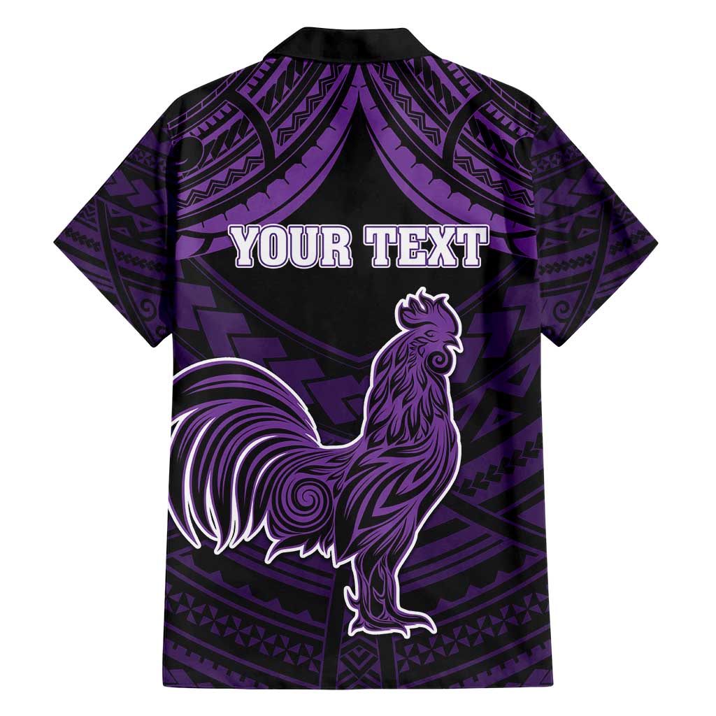 Personalised Hawaii Kauai Island Family Matching Tank Maxi Dress and Hawaiian Shirt Rooster Tribal Tattoo Simple Style LT05 - Polynesian Pride