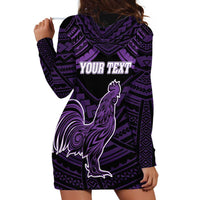 Personalised Hawaii Kauai Island Hoodie Dress Rooster Tribal Tattoo Simple Style LT05 - Polynesian Pride