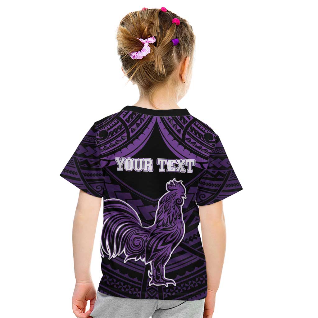 Personalised Hawaii Kauai Island Kid T Shirt Rooster Tribal Tattoo Simple Style