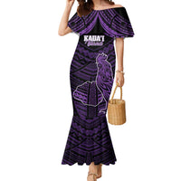 Personalised Hawaii Kauai Island Mermaid Dress Rooster Tribal Tattoo Simple Style LT05 Women Purple - Polynesian Pride