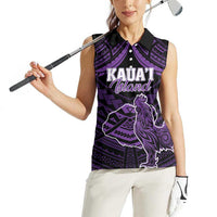 Personalised Hawaii Kauai Island Women Sleeveless Polo Shirt Rooster Tribal Tattoo Simple Style LT05 - Polynesian Pride
