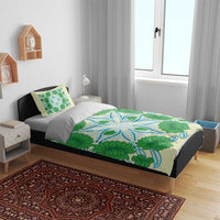 Cook Islands Tivaevae Quilt Bedding Set Beige - Polynesian Pride