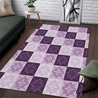 Lavender Manta Ray Hawaiian Quilt Motif Area Rug LT05 Purple - Polynesian Pride