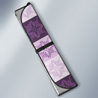 Lavender Manta Ray Hawaiian Quilt Motif Auto Sun Shade LT05 - Polynesian Pride