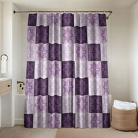 Lavender Manta Ray Hawaiian Quilt Motif Bathroom Set LT05 Shower Curtain Only Purple - Polynesian Pride