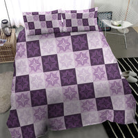 Lavender Manta Ray Hawaiian Quilt Motif Bedding Set LT05 - Polynesian Pride
