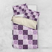 Lavender Manta Ray Hawaiian Quilt Motif Bedding Set LT05 US Twin 172cm x 218cm Purple - Polynesian Pride