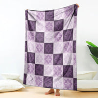 Lavender Manta Ray Hawaiian Quilt Motif Blanket LT05 - Polynesian Pride
