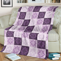 Lavender Manta Ray Hawaiian Quilt Motif Blanket LT05 - Polynesian Pride