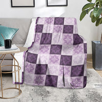 Lavender Manta Ray Hawaiian Quilt Motif Blanket LT05 - Polynesian Pride