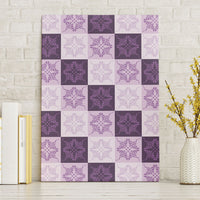 Lavender Manta Ray Hawaiian Quilt Motif Canvas Wall Art LT05 Without Frame Purple - Polynesian Pride