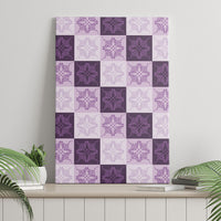 Lavender Manta Ray Hawaiian Quilt Motif Canvas Wall Art LT05 - Polynesian Pride