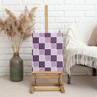 Lavender Manta Ray Hawaiian Quilt Motif Canvas Wall Art LT05 - Polynesian Pride