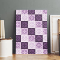 Lavender Manta Ray Hawaiian Quilt Motif Canvas Wall Art LT05 - Polynesian Pride