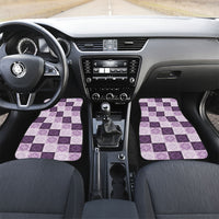 Lavender Manta Ray Hawaiian Quilt Motif Car Mats LT05 Set 2pcs - Front Purple - Polynesian Pride