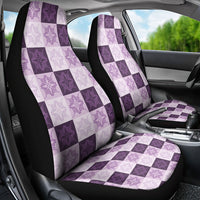 Lavender Manta Ray Hawaiian Quilt Motif Car Seat Cover LT05 - Polynesian Pride