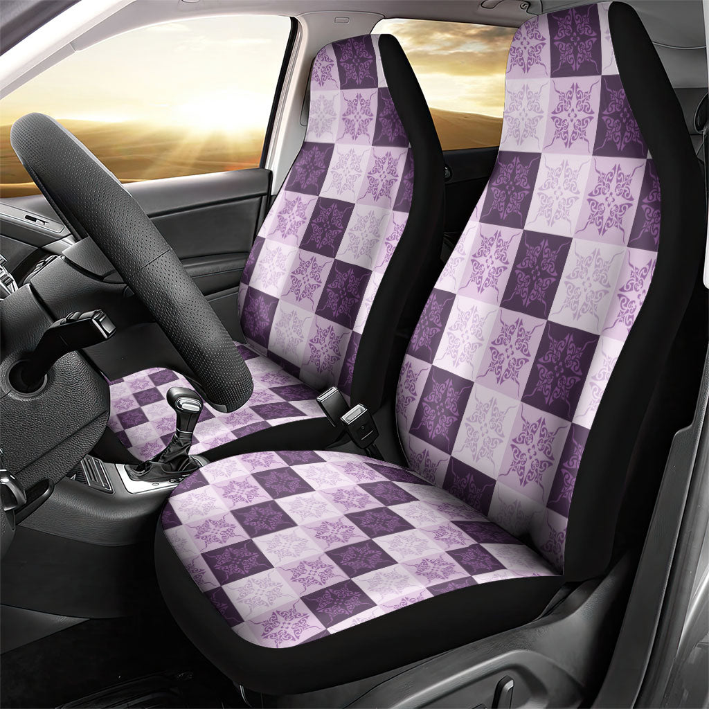 Lavender Manta Ray Hawaiian Quilt Motif Car Seat Cover LT05 - Polynesian Pride