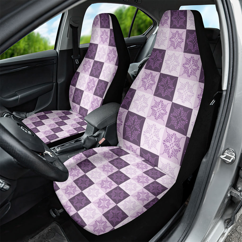 Lavender Manta Ray Hawaiian Quilt Motif Car Seat Cover LT05 - Polynesian Pride