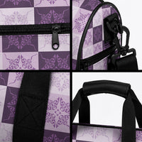 Lavender Manta Ray Hawaiian Quilt Motif Duffle Bag LT05 - Polynesian Pride