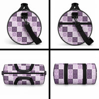 Lavender Manta Ray Hawaiian Quilt Motif Duffle Bag LT05 - Polynesian Pride
