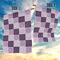 Lavender Manta Ray Hawaiian Quilt Motif Garden Flag LT05 - Polynesian Pride