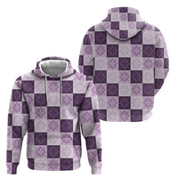 Lavender Manta Ray Hawaiian Quilt Motif Hoodie LT05 - Polynesian Pride