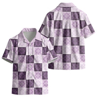 Lavender Manta Ray Hawaiian Quilt Motif Kid Hawaiian Shirt LT05 - Polynesian Pride