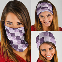 Lavender Manta Ray Hawaiian Quilt Motif Neck Gaiter LT05 - Polynesian Pride