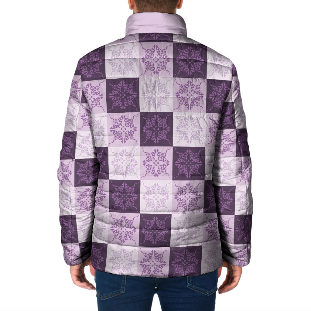 Lavender Manta Ray Hawaiian Quilt Motif Padded Jacket LT05 - Polynesian Pride