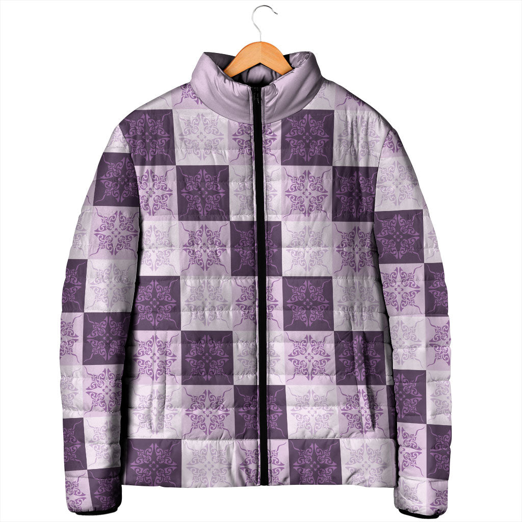 Lavender Manta Ray Hawaiian Quilt Motif Padded Jacket LT05 - Polynesian Pride