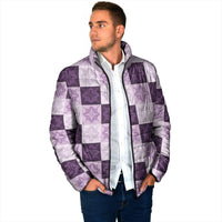 Lavender Manta Ray Hawaiian Quilt Motif Padded Jacket LT05 - Polynesian Pride
