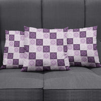 Lavender Manta Ray Hawaiian Quilt Motif Pillow Cover LT05 - Polynesian Pride