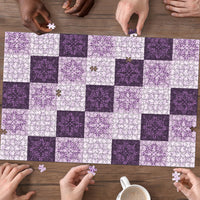Lavender Manta Ray Hawaiian Quilt Motif Puzzle LT05 - Polynesian Pride