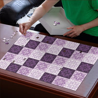 Lavender Manta Ray Hawaiian Quilt Motif Puzzle LT05 - Polynesian Pride