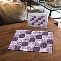 Lavender Manta Ray Hawaiian Quilt Motif Puzzle LT05 - Polynesian Pride