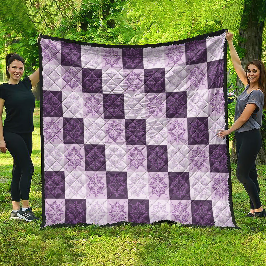 Lavender Manta Ray Hawaiian Quilt Motif Quilt LT05 - Polynesian Pride
