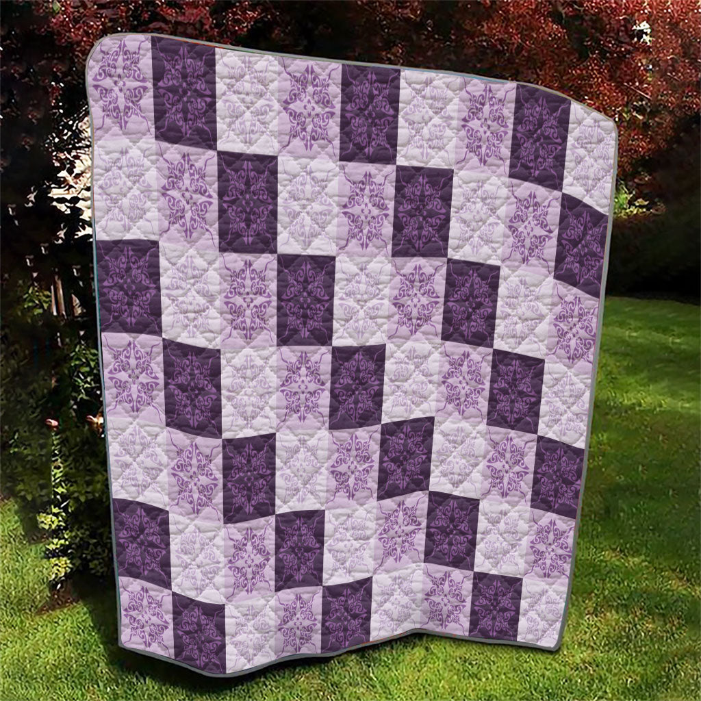 Lavender Manta Ray Hawaiian Quilt Motif Quilt LT05 - Polynesian Pride
